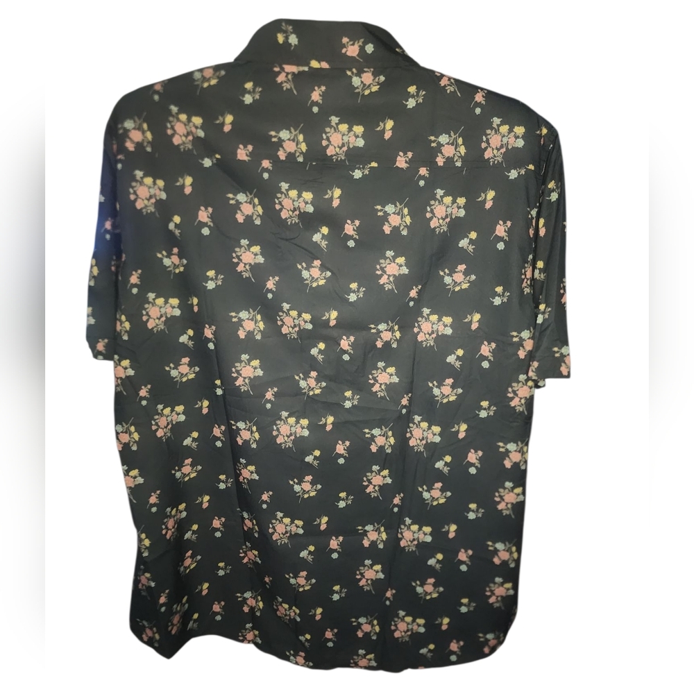 Simply Southern Black and Pink Casual Button Down Shirt - Picture 2 of 5